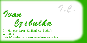 ivan czibulka business card